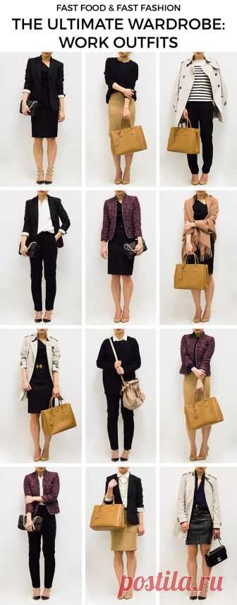The Ultimate Capsule Wardrobe: Work Essentials - Elle Blogs Building on the original 12 “closet basics,” it doesn’t take much—just six more items—to create new outfits that are suitable for business casual work environments. I recommend adding (1) drapey blouse that tucks easily, (1) tweed or printed jacket for textural interest (really love this J. Crew new arrival), (1) three-season pencil skirt, (1) knee-length sheath dress, (1) dress pant,…