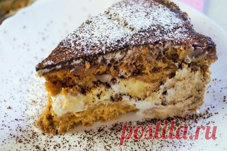 Торт без выпечки: из овсяного печенья с бананами (просто и вкусно очень). Делюсь рецептом  я вот тоже хочу его попробовать!