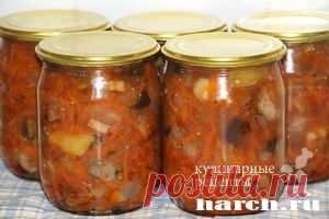 Овощной салат с грибами