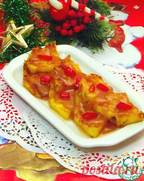 Ананас в соленой карамели с чили – кулинарный рецепт