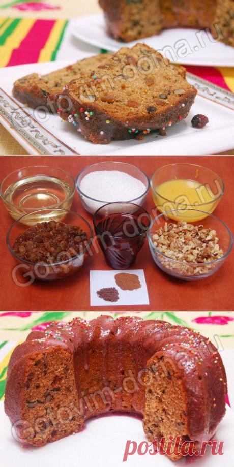 Рецепт: Кекс с изюмом и апельсиновым соком
