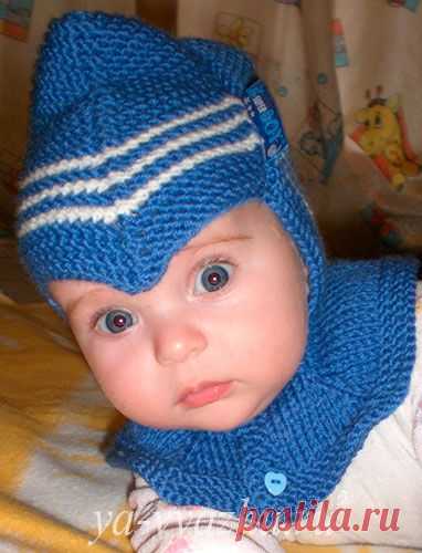 Шапочка-шлем от Марины Гибовской защитит вашего малыша от холода! | Вязальное настроение...