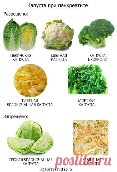 Капуста при панкреатите