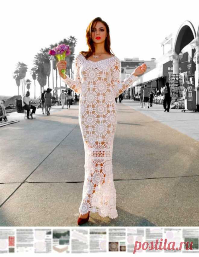 Crochet wedding dress PATTERN detailed tutorial in ENGLISH | Etsy