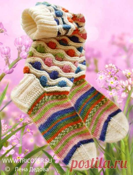 ВЯЖЕМ. Многоцветные носки и гольфы