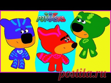 Ми-ми-мишки Кэтбой, Гекко, Алетт PJ Masks Нарисуй Костюмы Мультик-Игра