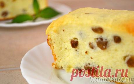 Запеканка творожная с изюмом