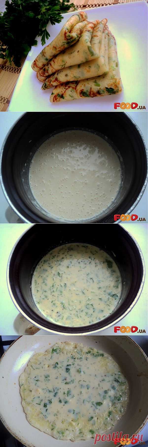 Блины с сыром и зеленью - Кулинарные рецепты на Food.ua