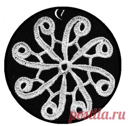 Элемент фриформа (или ирландского кружева) - коловорот, розетка, спиральный цветок
Эти элементы разработала Наталья Сауткина. Опубликованы в журнале "Дуплет"