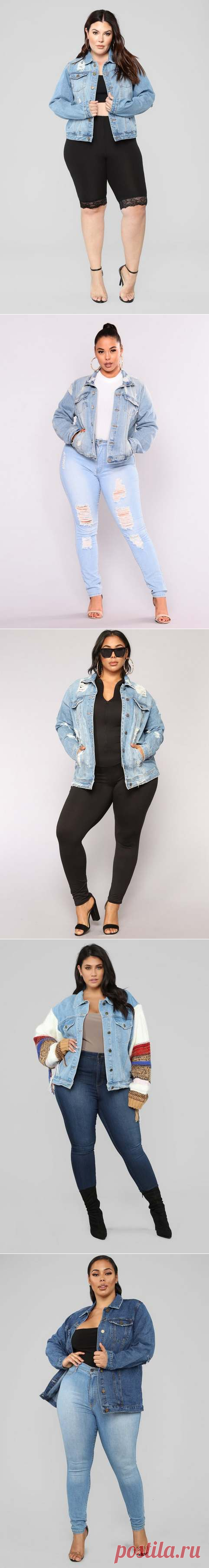 Джинсовые куртки для полных девушек американского бренда Fashion Nova весна-лето 2019 (60 фото)