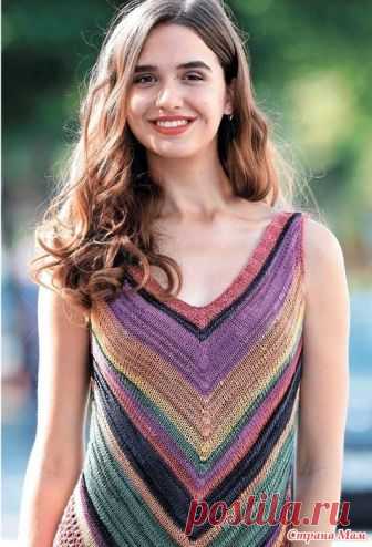 . Разноцветное летнее платье спицами РАЗМЕРЫ 36/38 (40/42)  ВАМ ПОТРЕБУЕТСЯ