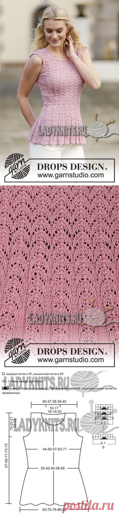 Топ спицами с баской Love Is In The Air от Дропс