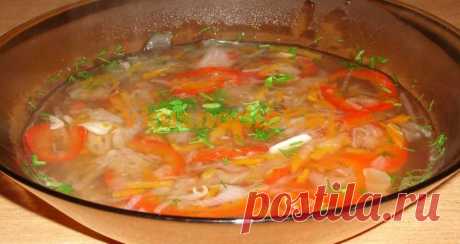 Постные щи из квашеной капусты с фасолью