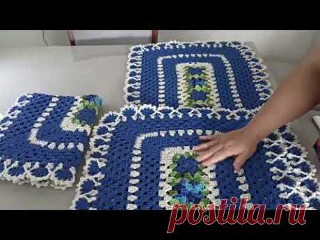 Jogo de passadeira retangular Azul Royal vídeo aula