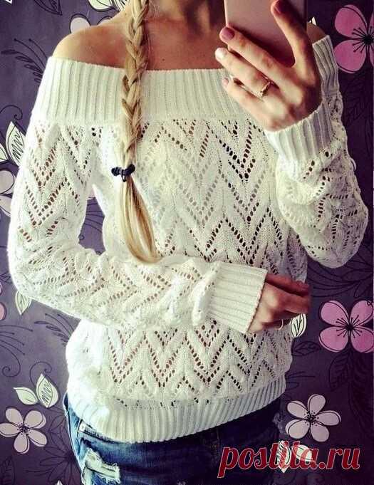 Классный свитер спицами. Как связать ? Смотрите на нашем сайте https://красивое-вязание.рф/nejniy-pulover-spicami-2/