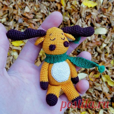 Вязаная игрушка амигуруми лось Аркадий: схема