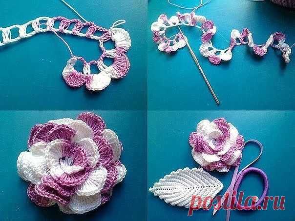 ​Красивый цветок крючком — DIYIdeas