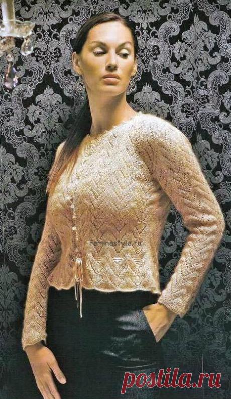 Элегантный жакет связанный спицами / Рукоделие / Домоводство / Женские секреты / Женский стиль