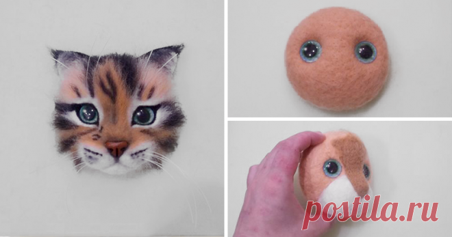 Мастер-класс: как свалять очаровательного котика Мастер-класс посвящен тому, как сделать котенка своими руками. Берём 5 разных цветов шерсти: черный, белый, персиковый, рыжий, кусочек коричневого. Глаза. Распечатку глаз я делаю в фотосалоне, на фотобумаге. Стеклянные кабошоны покупаю в интернете. Часто кабошоны просто наклеивают на распечатку, используя клей кристалл момент прозрачный. Но тут возникает проблема пузырей.