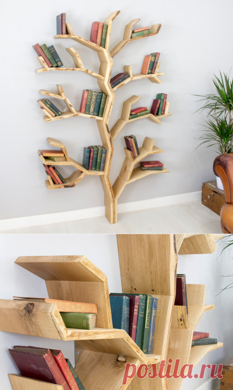 Elm Tree Bookshelf - The Green Head. Полки для любителей природы