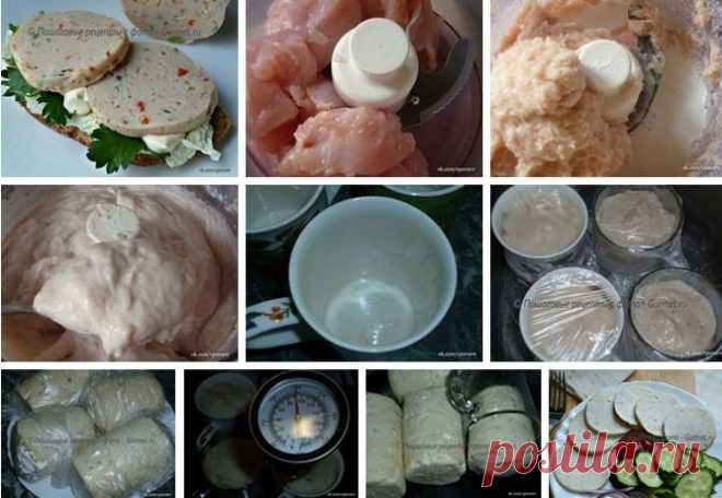 ДОМАШНЯЯ КУРИНАЯ КОЛБАСА В КРУЖКЕ