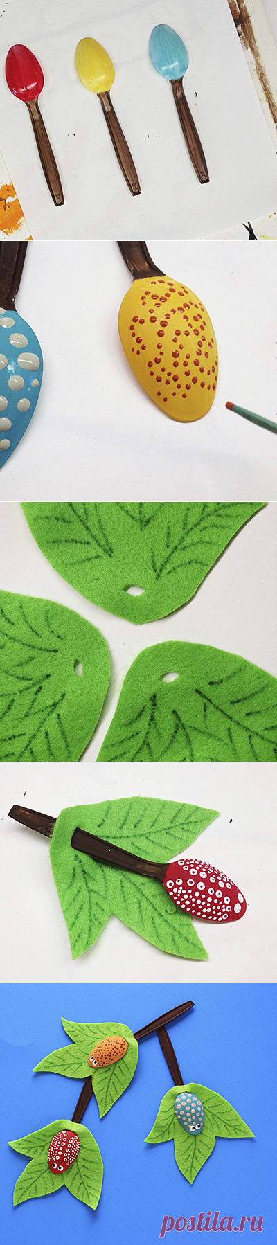Жуки из ложек - Поделки с детьми | Деткиподелки