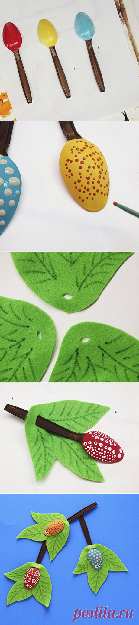 Жуки из ложек - Поделки с детьми | Деткиподелки