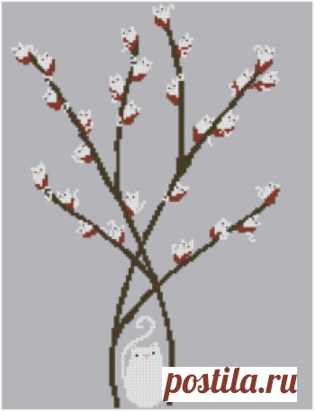 Кошки на иве | МореСхем