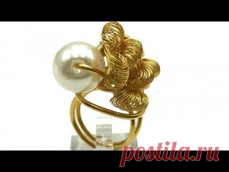 Anillo De Alambre Rococó Con Perla - Tutorial Alambrismo