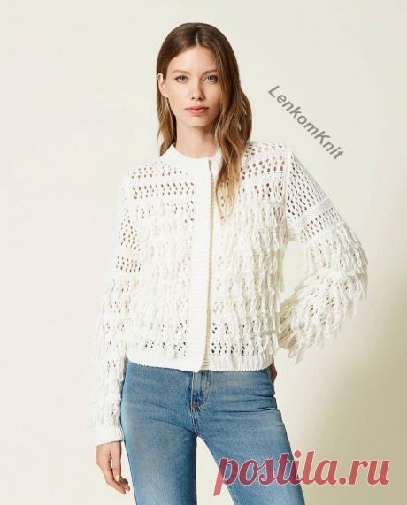 Вязаные новинки в молочно-белом цвете (со схемами) | Вязание спицами LenkomKnit | Дзен