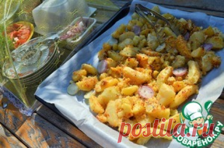 Картофель в паприке и кунжуте - кулинарный рецепт