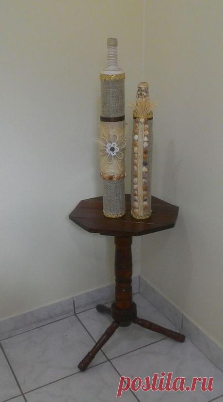 Garrafas Decoradas Para Canto de Sala!!!!Derly Emidio!!