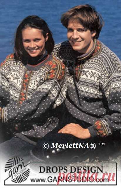 Жаккарды для влюблённых спицами ... от DROPS