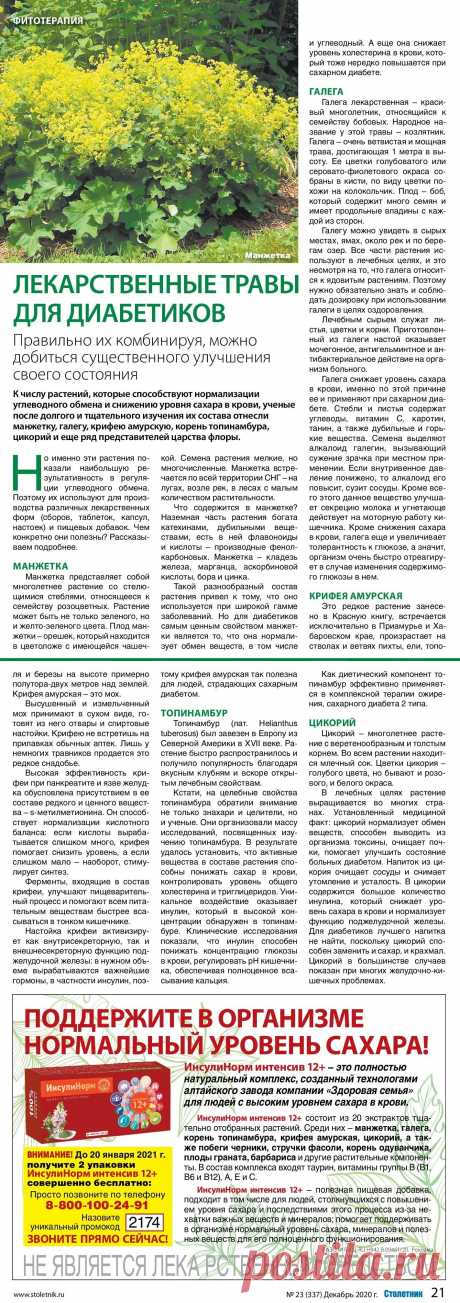 Лекарственные травы для диабетиков