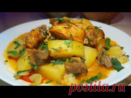 Жаркое в горшочках по-цыгански. Мясо с овощами в горшочках. Gipsy cuisine.