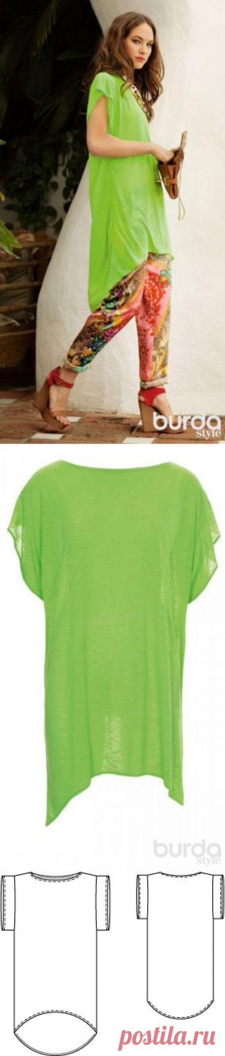 Простая, но эффектная модель туники (без выкройки)