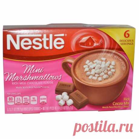 Nestle Hot Cocoa Mix, Кусочки зефира, Смесь для приготовления горячего какао, 6 пакетов, каждый по 0,71 унции (20,2 г) - iHerb.com