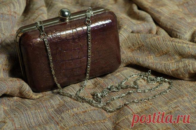 Сумка под кожу - Имитация кожи крокодила в декупаже