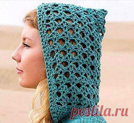 Ажурная туника с капюшоном