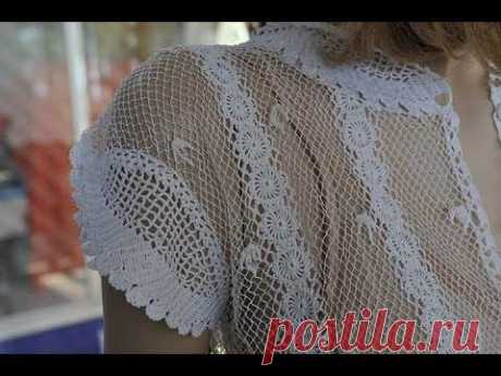 Очень красивые вязаные крючком кофточки. Beautiful crochet blouses - YouTube