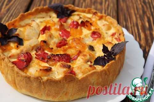Пирог с курицей, перцем и вялеными томатами - кулинарный рецепт
