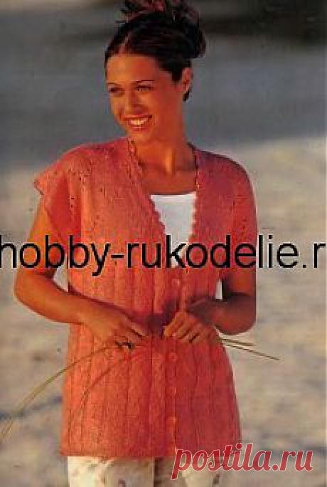 Хобби (рукоделие своими руками): вышивка, вязание » Архив блога » ЖИЛЕТ ЦВЕТА МАНГО – вязание спицами