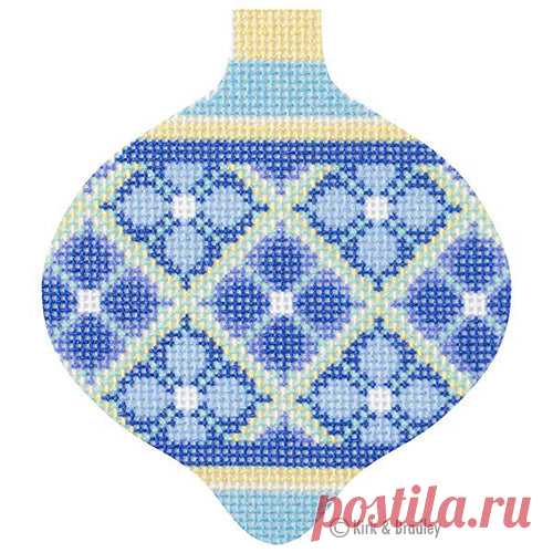 NTG KB022 - Tuscan Bauble - Arezzo Introducing Kirk & Bradley's line of stitch printed canvases. This canvas was printed using state of the art printing technology. Tuscan Bauble - ArezzoStyle: NTG 022Size: 4