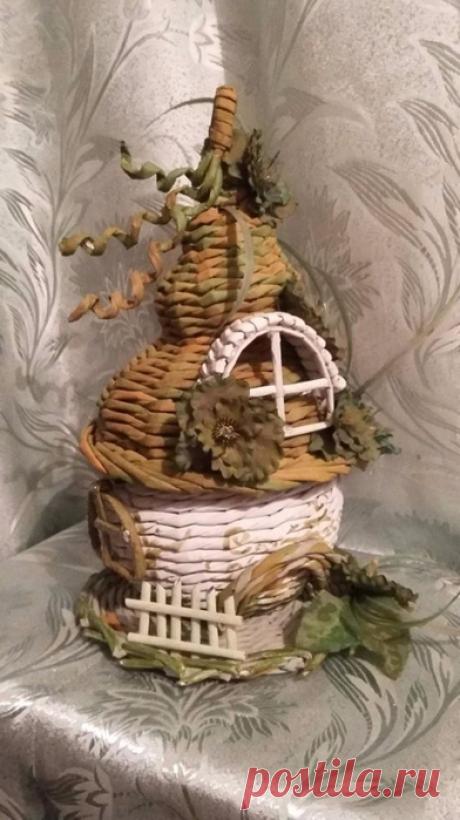 ​Чайные домики из газетных трубочек. Великолепные идеи