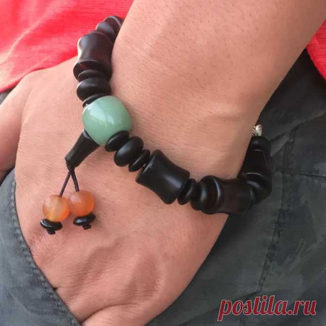 Natural Agate Men's Bracelet Bamboo Bracelet Crystal | Etsy