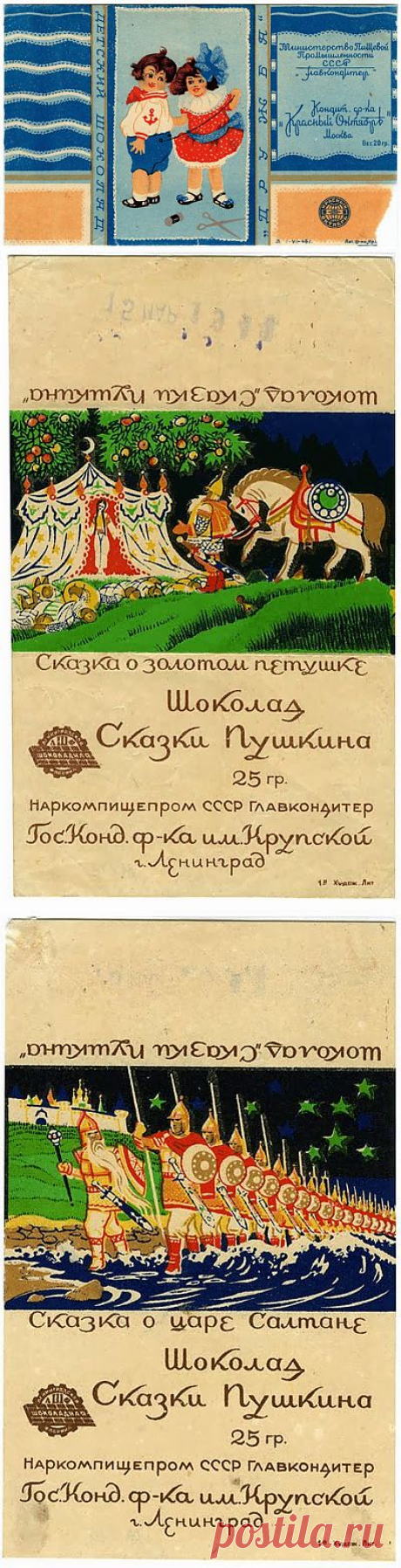 Конфетные обертки 40-50-х / Назад в СССР