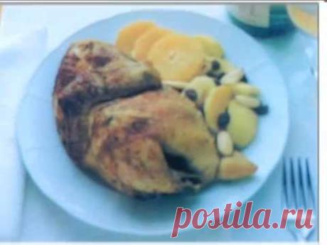 Рецепт "Курочка с фруктами".Вкусненько!