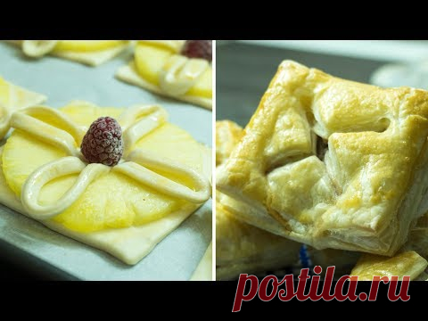 11 рецептов закусок из слоеного теста