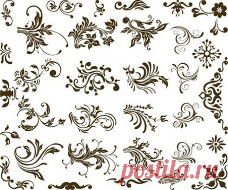 Набор векторных цветочный дизайн, векторное изображение - Clipart.me