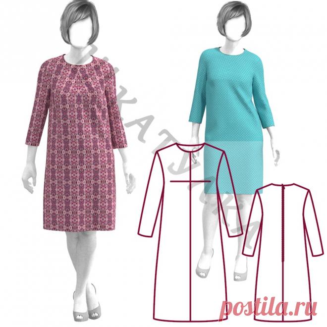 Выкройка платья с центральной вытачкой WD141019 | Шкатулка